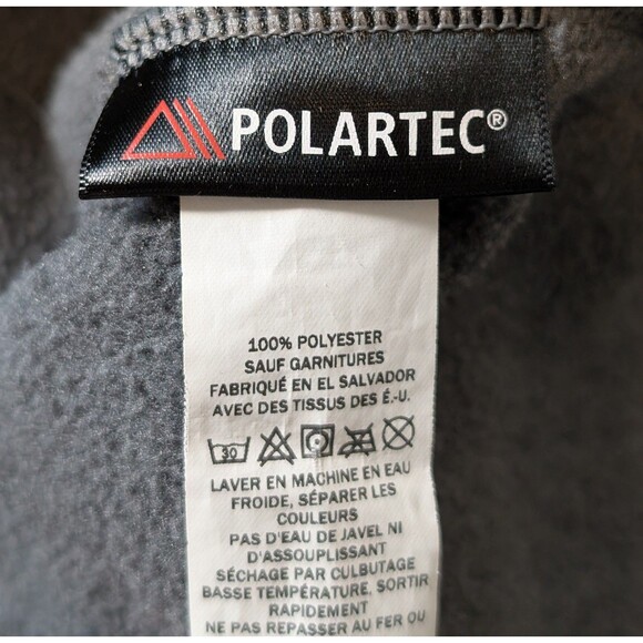 LL Bean Size M Fleece Vest Full Zip Gray Polartec Pockets Outdoors Gorpcore - Picture 8 of 9